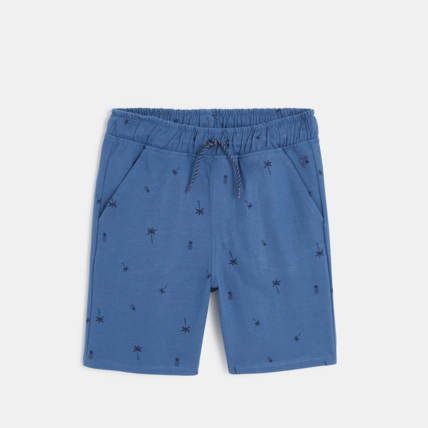 Avis Short en molleton imprimé "cocotiers" bleu garçon OKAIDI 1