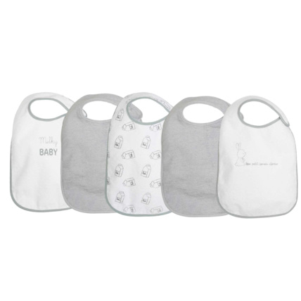 Avis Lot de 5 grands bavoirs naissance Trois Kilos Sept 1