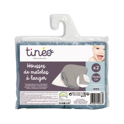Avis Lot de housses de matelas à langer TINEO 4