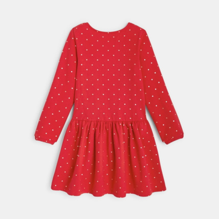 Avis Robe molleton imprimé étoiles rouge fille OKAIDI 4