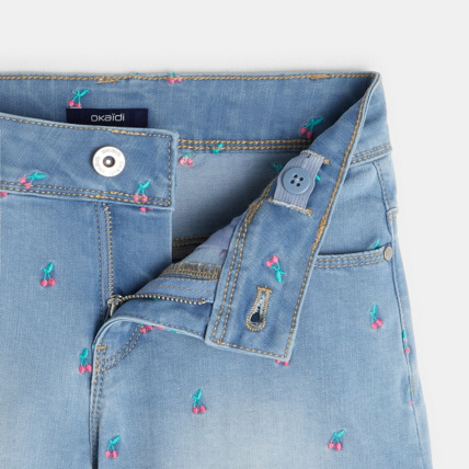 Avis Short en jean brodé bleu fille OKAIDI 2