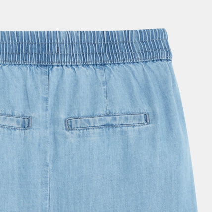 Avis Pantalon court et large bleu fille OKAIDI 3