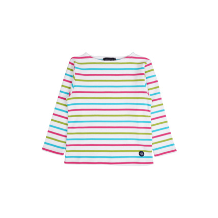 Avis Marinière tricolore Kids - coton épais - Blanc/Vivan./Tremble/Shoc.-Rdr ARMOR-LUX 1