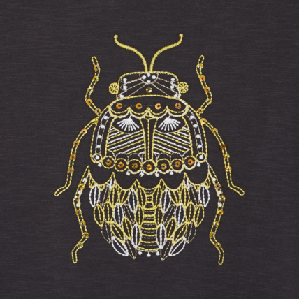 Avis T-shirt à motif brodé gris fille OKAIDI 3