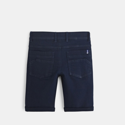 Avis Bermuda slim en toile hyper-stretch bleu garçon OKAIDI 3