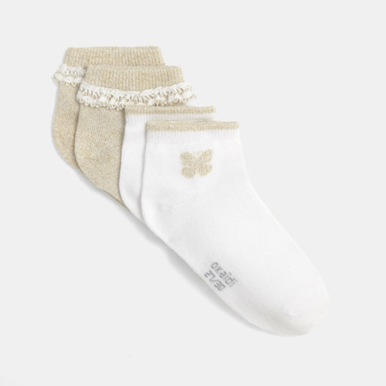 Avis Socquettes fantaisie (lot de 2) beige fille OKAIDI 1