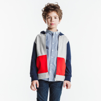 Avis Sweat-shirt à capuche bleu garçon OKAIDI 1