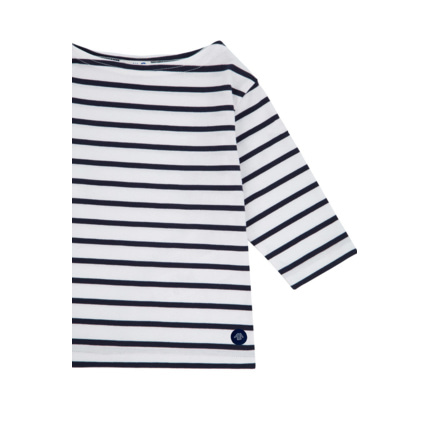 Avis Marinière "Beg Meil" Kids - coton léger - Blanc/Navire ARMOR-LUX 2