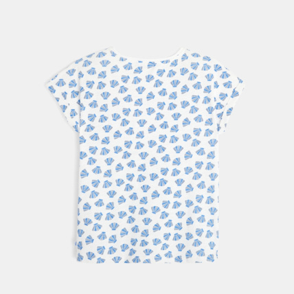 Avis T-shirt imprimé coquillages bleu fille OKAIDI 3