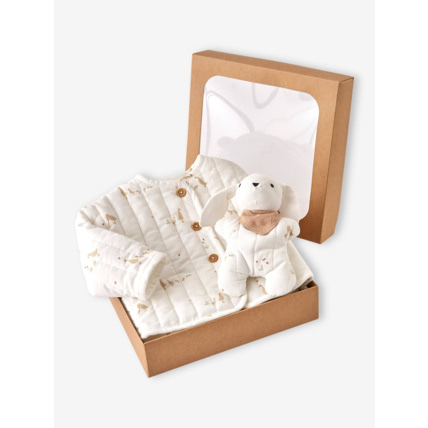 Avis Veste bébé matelassée en velours + doudou coffret cadeau naissance Vertbaudet 1