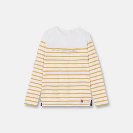 Avis T-shirt rayé jaune garçon OKAIDI 1