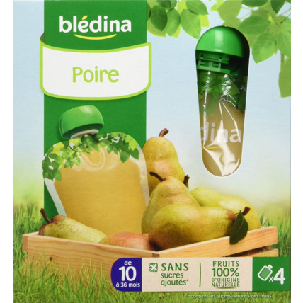 Avis Gourde 100% Fruit - Poire (x4) Blédina 1