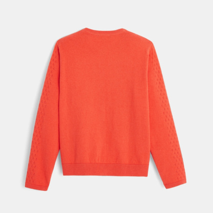 Avis Gilet tricot effet pointelle orange fille OKAIDI 4