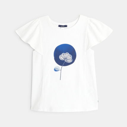 Avis T-shirt à manches papillon blanc fille OKAIDI 1