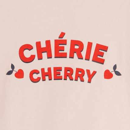 Avis T-shirt manches courtes à message CHERIE CHERRY rose fille OKAIDI 3