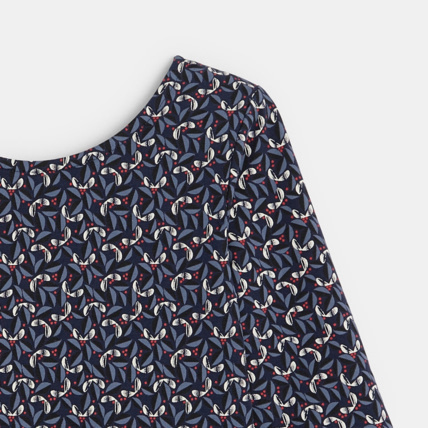 Avis Robe imprimée évasée bleue fille OKAIDI 3