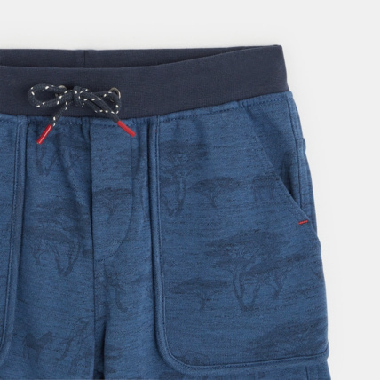 Avis Bermuda en molleton imprimé motif savane bleu garçon OKAIDI 2