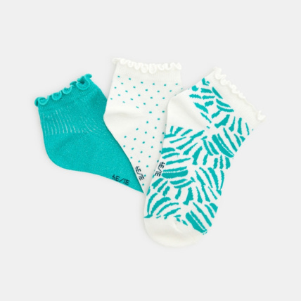 Avis Socquettes volantées fantaisie (lot de 3) vert fille OKAIDI 2