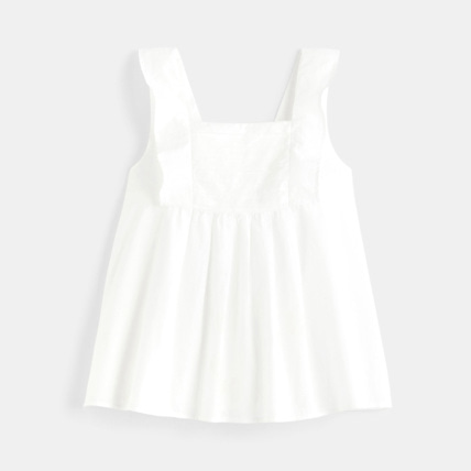 Avis Top à bretelles volantées blanc fille OKAIDI 1