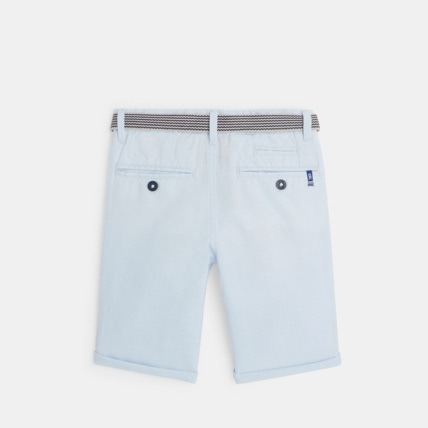 Avis Bermuda toile habillé et ceinture bleu garçon OKAIDI 5