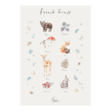 Avis Poster Forest Friends Cam Cam Copenhagen 1