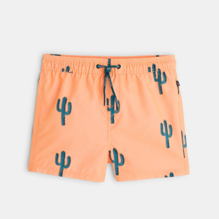 Avis Short de bain imprimé "Cactus" orange garçon OKAIDI 2
