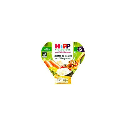 Avis Risotto Légumes Petits pois Poulet - 1 assiette 260g - 18 mois HIPP 1