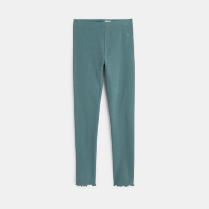 Avis Leggings unis en jersey doux vert fille OKAIDI 1