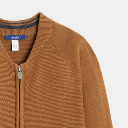 Avis Gilet teddy zippé en maille fine marron garçon OKAIDI 2