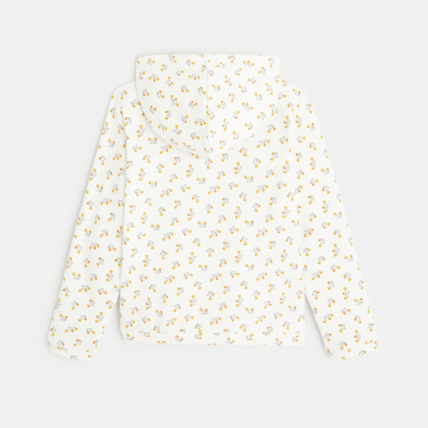 Avis Sweat-shirt zippé imprimé jaune fille OKAIDI 4