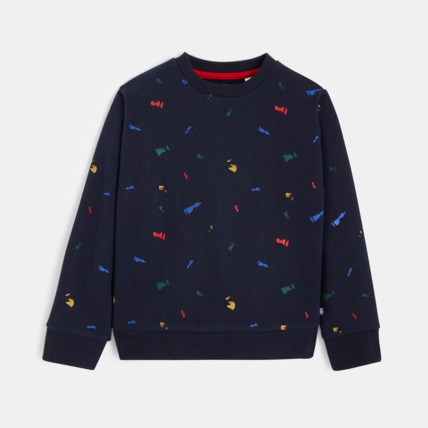 Avis Sweat-shirt col rond imprimé bleu garçon OKAIDI 1