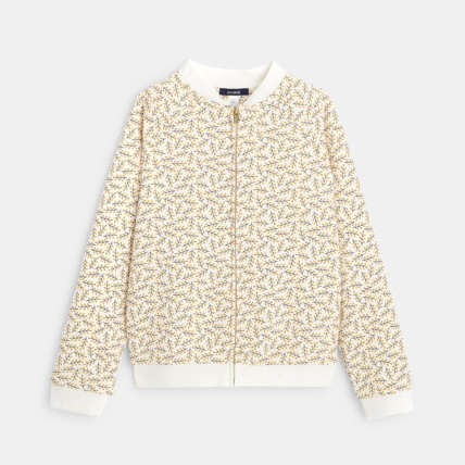 Avis Sweat-shirt zippé imprimé jaune fille OKAIDI 1