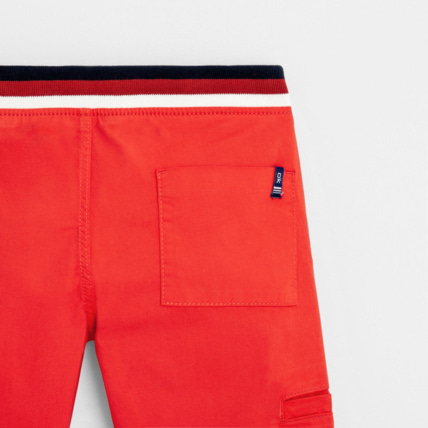 Avis Bermuda slim en toile orange garçon OKAIDI 3