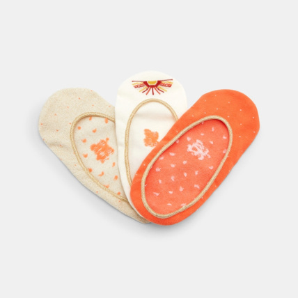 Avis Chaussettes invisibles fantaisie (lot de 3) orange fille OKAIDI 1