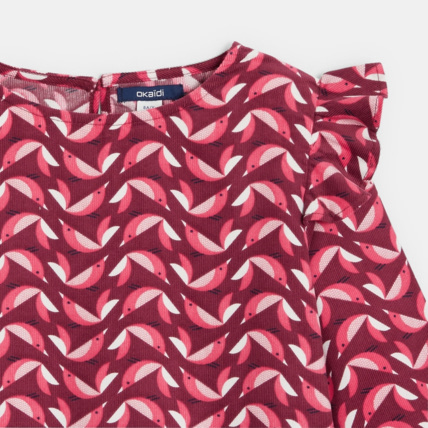 Avis Robe en velours imprimé rose fille OKAIDI 4