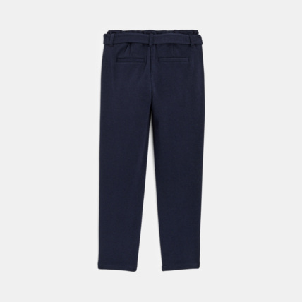 Avis Pantalon chino ceinturé bleu fille OKAIDI 4