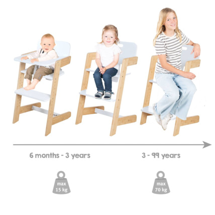 Avis Chaise haute évolutive en bambou Fsc ROBA 9