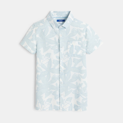 Avis Chemise imprimée manches courtes bleue garçon OKAIDI 1