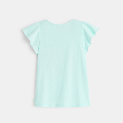 Avis T-shirt à manches papillon motif Flamant Rose fille OKAIDI 3