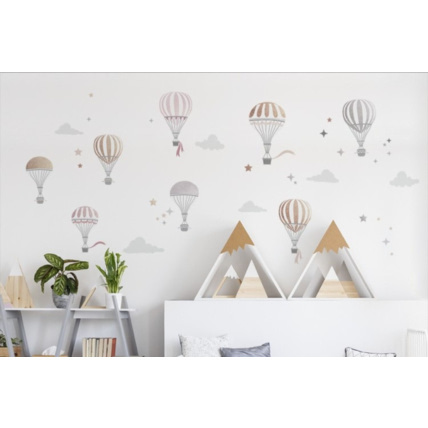 Avis Sticker montgolfières irisées avec nuages Mon Lit Cabane 3