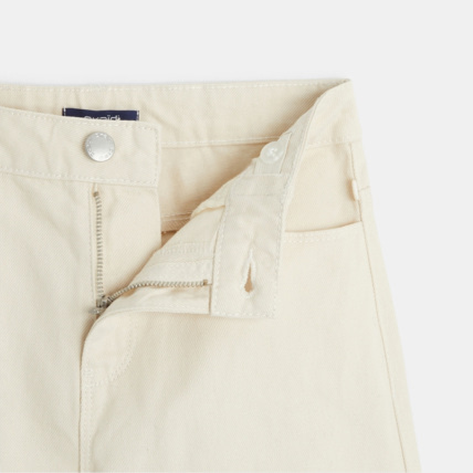 Avis Pantalon large en toile unie blanc fille OKAIDI 2