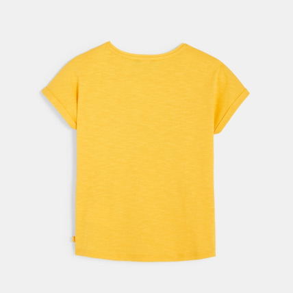 Avis T-shirt à motif brodé jaune fille OKAIDI 3