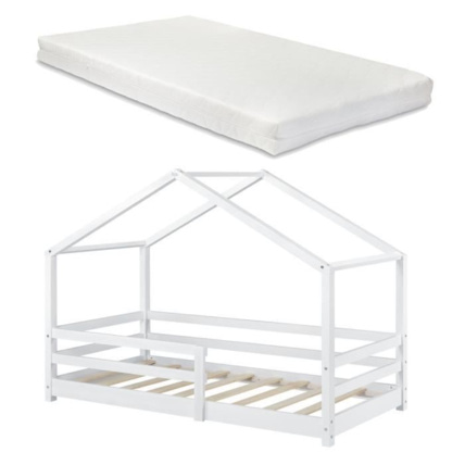 Avis Lit cabane maison avec barrière Selsey 1