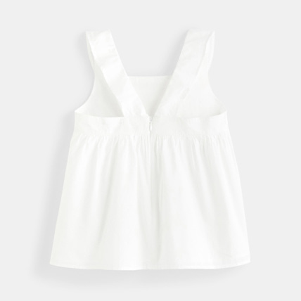 Avis Top à bretelles volantées blanc fille OKAIDI 2