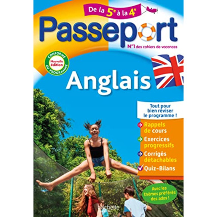 Avis Passeport Anglais De la 5e à la 4e - Cahier de vacances 2023 Hachette Éducation 1