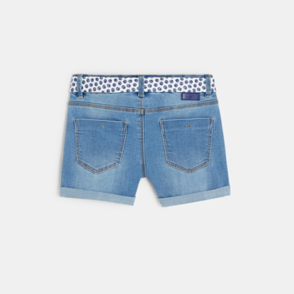 Avis Short en jean ceinturé bleu fille OKAIDI 4