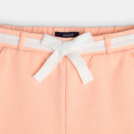 Avis Short en molleton rayé orange fille OKAIDI 2