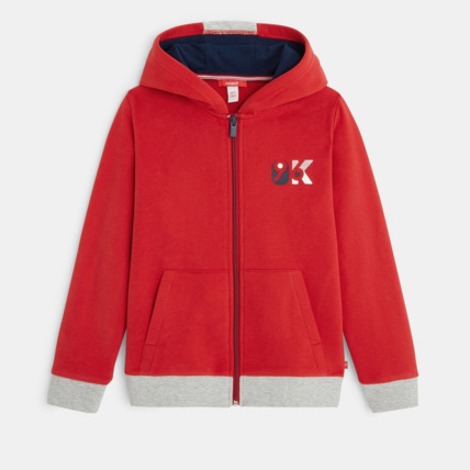 Avis Sweat-shirt zippé à capuche OK96 rouge garçon OKAIDI 2