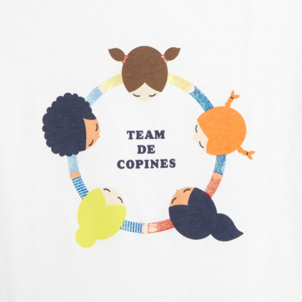 Avis T-shirt manches courtes sororité "Team de copines" fille OKAIDI 3