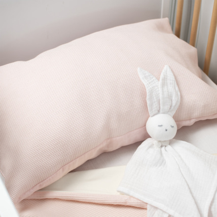 Avis Taie d'oreiller unie en coton nid d'abeille Sevira Kids 5